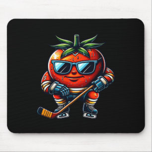 Coole Tomaten-Eishockeyspieler-Vibes Mousepad