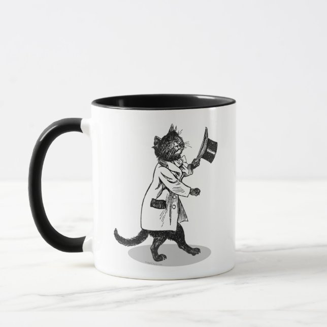 Coole Top-Hut-Katze Tasse (Links)