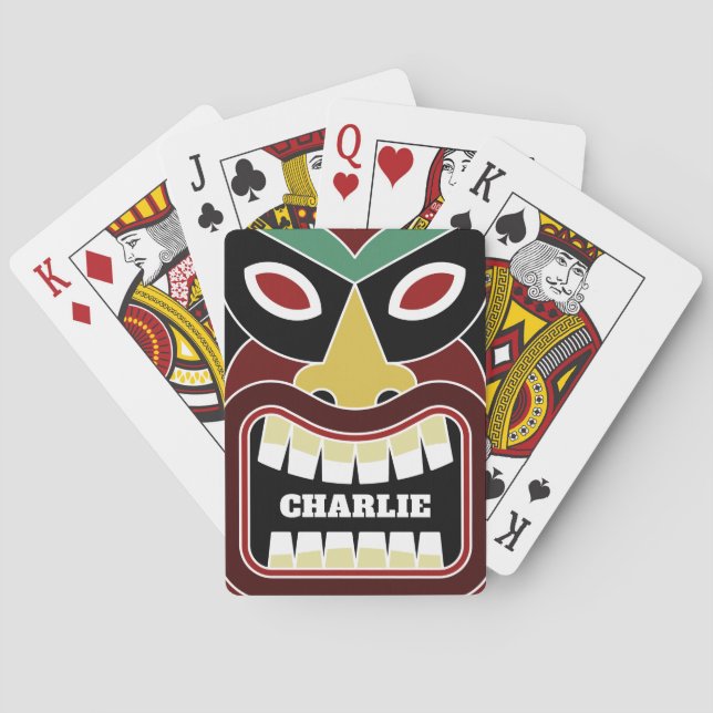 Coole Totem-individuelle Name-Spielkarten Spielkarten (Rückseite)