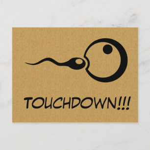 Coole Touchdown-Schwangerschaft Postkarte