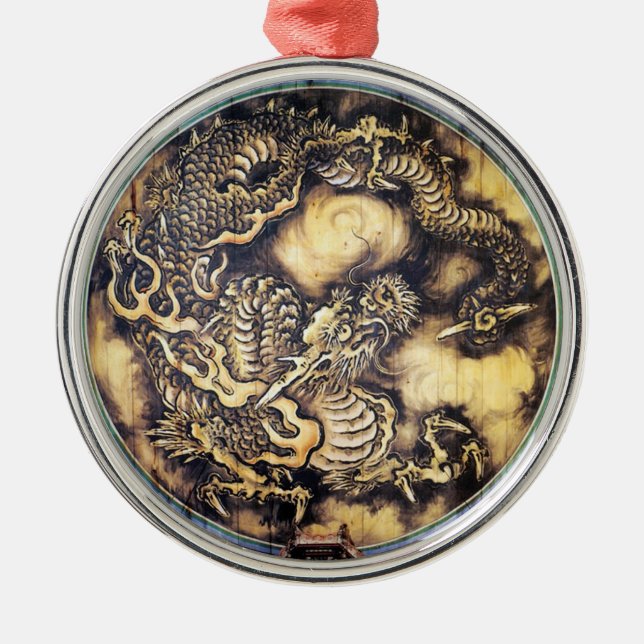 Coole traditionelle japanische orientalische silbernes ornament (Vorne)