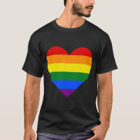 coole, traditionelle Regenbogenfarben Herzstück T