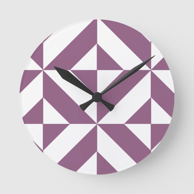 Coole Trauben-geometrisches Deko-Würfel-Muster Runde Wanduhr (Vorderseite)