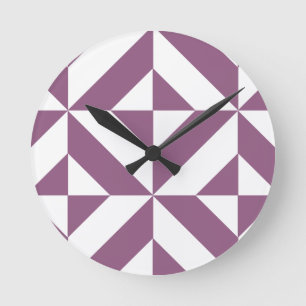 Coole Trauben-geometrisches Deko-Würfel-Muster Runde Wanduhr