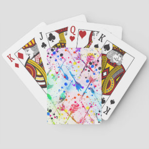 Coole trendige Aquarellfarben-Spritzer-Stammespfei Spielkarten