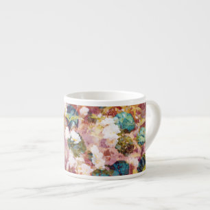 Coole, trendige Kunst der romantischen Blume Espressotasse
