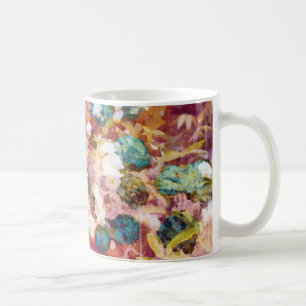 Coole, trendige Kunst der romantischen Blume Kaffeetasse