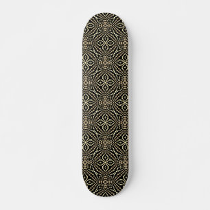 Coole trendige schwarze und weiße Punkt-Kunst-Skat Skateboard