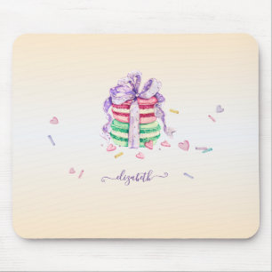 Coole trendige Wasserfarben-Macarons Mousepad