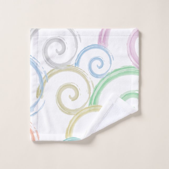 Coole, trendy, moderne Wellenwasserfarbbürsten Waschlappen (Waschlappen)