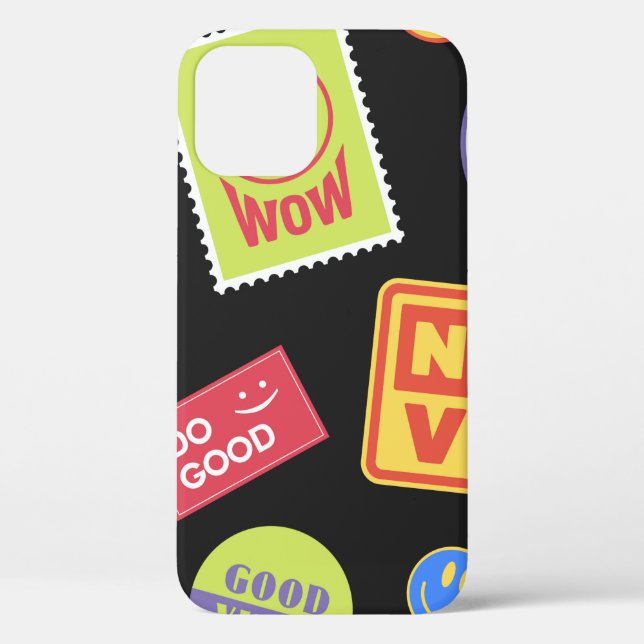 Coole trendy Patches Design. Abstrakter Hintergrun Case-Mate iPhone Hülle (Rückseite)