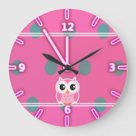 Coole trendy Polka Dosen mit Niedlichem Schüssel Große Wanduhr
