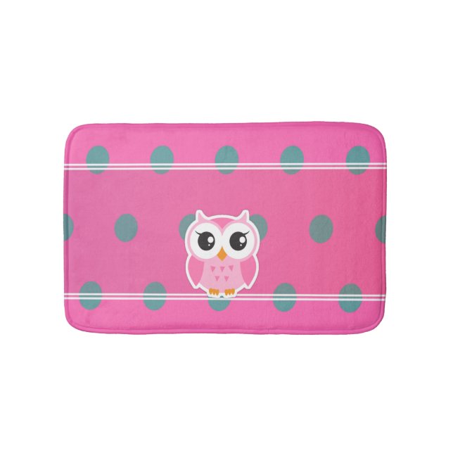 Coole trendy Polka Dots mit Niedlichen, Personalis Badematte (Vorderseite)