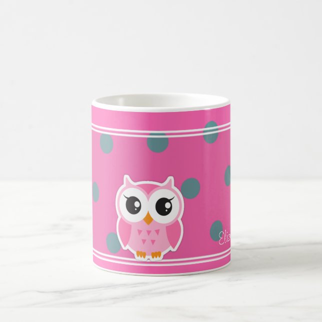 Coole trendy Polka Dots mit Niedlichen, Personalis Kaffeetasse (Mittel)