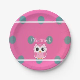 Coole trendy Polka Dots mit Niedlichen, Personalis Pappteller