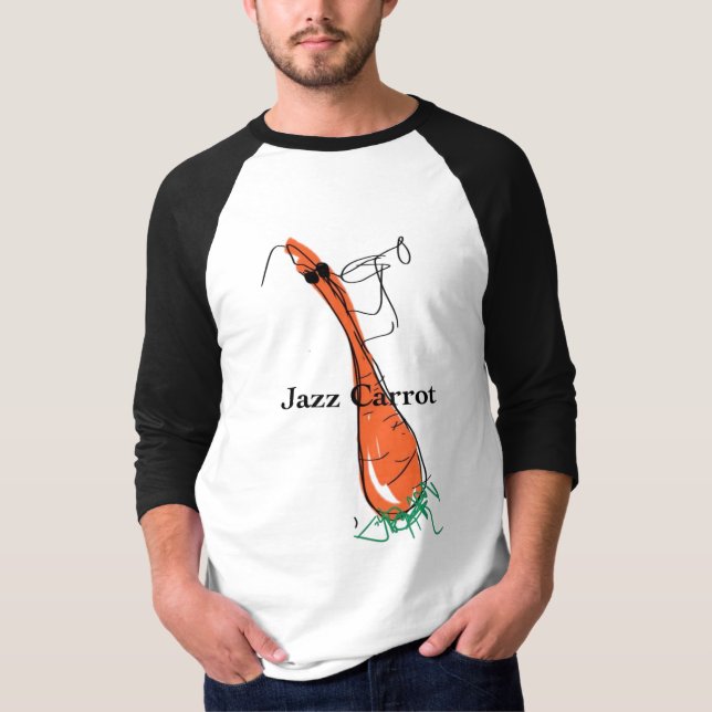 Coole Trompete-spielende sunglass, die Karotte T-Shirt (Vorderseite)
