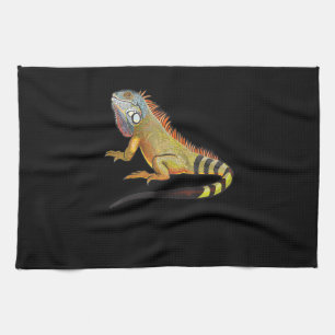 Coole tropische Iguana-Eidechse, Haustiergeschenk Geschirrtuch
