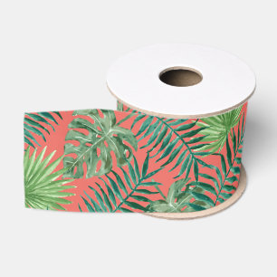 Coole tropische Palmen Blätter Design Gros Grain R Ripsband