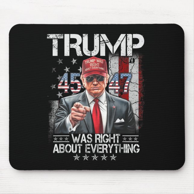 Coole Trump hatte recht über alles Amerikanische Mousepad (Vorne)