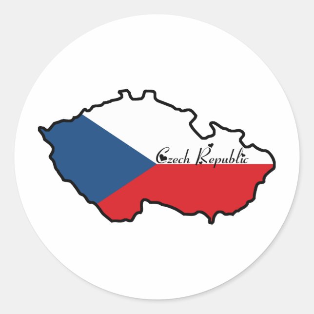 Coole Tschechische Republik Runder Aufkleber (Vorderseite)