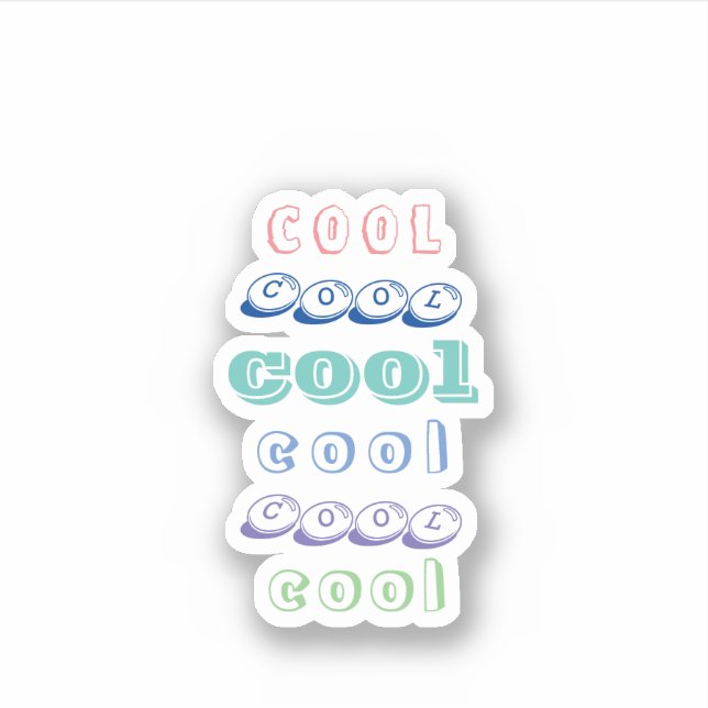 Coole Typografie für trendige, schicke Aufkleber (Vorderseite)