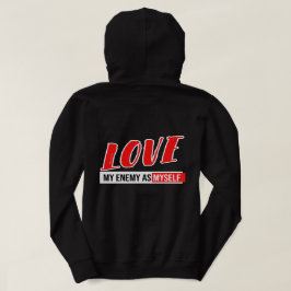Coole Typografie "Liebe mein Feind" formuliert Beg Hoodie