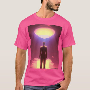 Coole Ufo Art. Farbenfrohe, lebendige Alien Art. T-Shirt