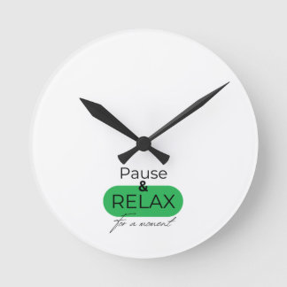 Coole Uhr: Pause und entspannen für einen Augenbli Runde Wanduhr