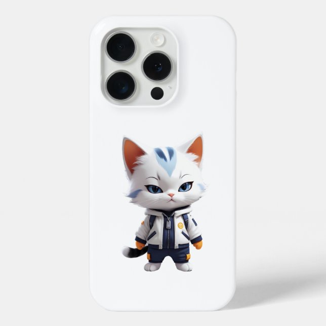 Coole und bezaubernde Katze-Illustration Case-Mate iPhone Hülle (Rückseite)