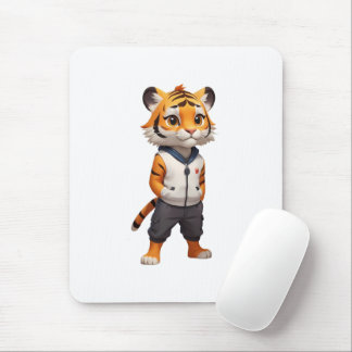 Coole und bezaubernde Tigerabbildung Mousepad