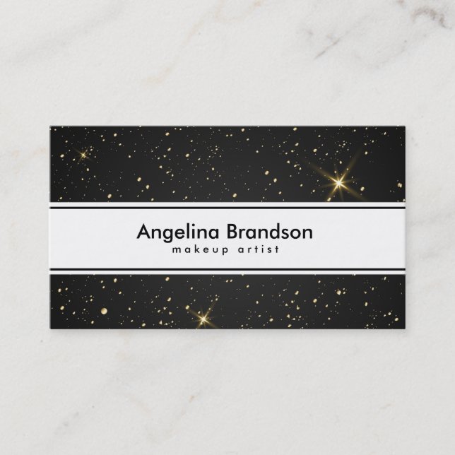 Coole und einzigartige White Confetti Business Car Visitenkarte (Vorderseite)