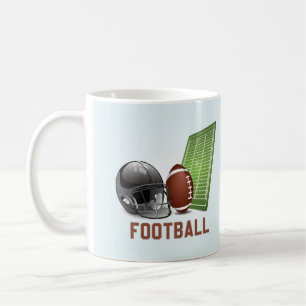 Coole und farbenfrohe Fußballsportelemente Kaffeetasse