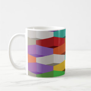 Coole und farbenfrohe geometrische Formen Kaffeetasse