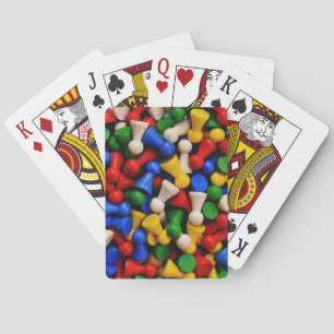 Coole und farbenfrohe Holzspielerpartie Spielkarten