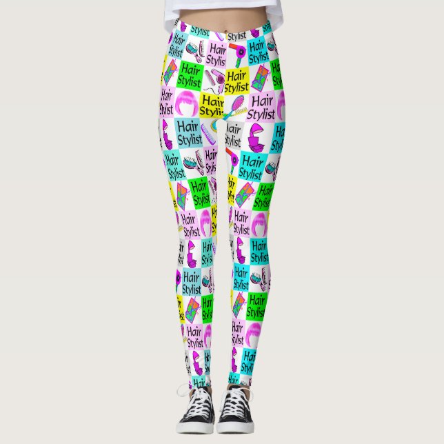 COOLE UND FARBHAARSTYLISTISCHE LEGGINGS (Vorderseite)