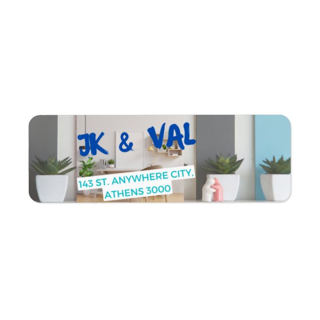 Coole und gemütliche Rückkehr auf das Adressetiket (Vorne)