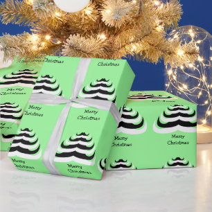 Coole und lustige Mustache Weihnachtsbaum individu Geschenkpapier