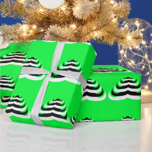 Coole und lustige Mustache Weihnachtsbaum individu Geschenkpapier
