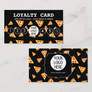 Coole und lustige Pizzaslicen - Ihr Logo Treuekarte