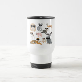 Coole und lustige Tiere mit Sonnenbrille Reisebecher