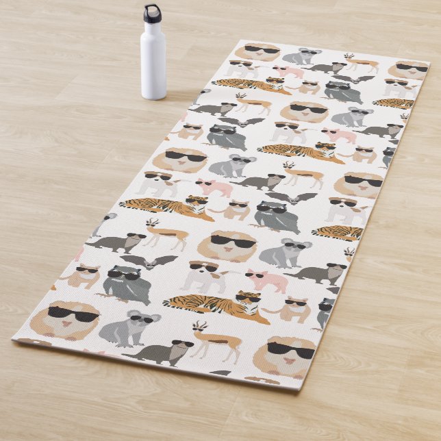 Coole und lustige Tiere mit Sonnenbrille Yogamatte (Beispiel)