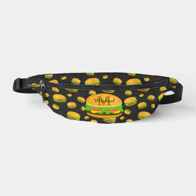 Coole und lustige Yummy-Hamburger-Muster Bauchtasche (Vorderseite)