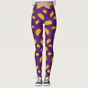 Coole und lustige Yummy-Taktik-Muster lila Leggings