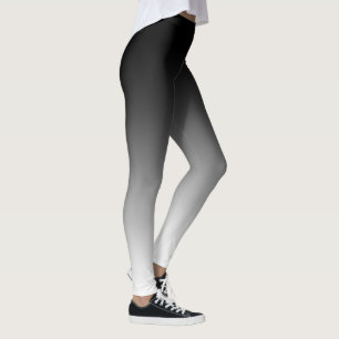 Coole und trendige Schwarz-Weiß-Strahlung Leggings