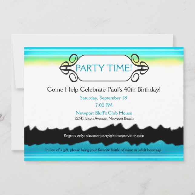 Coole und zeitgemäße Farbtafel Einladung (Vorderseite)