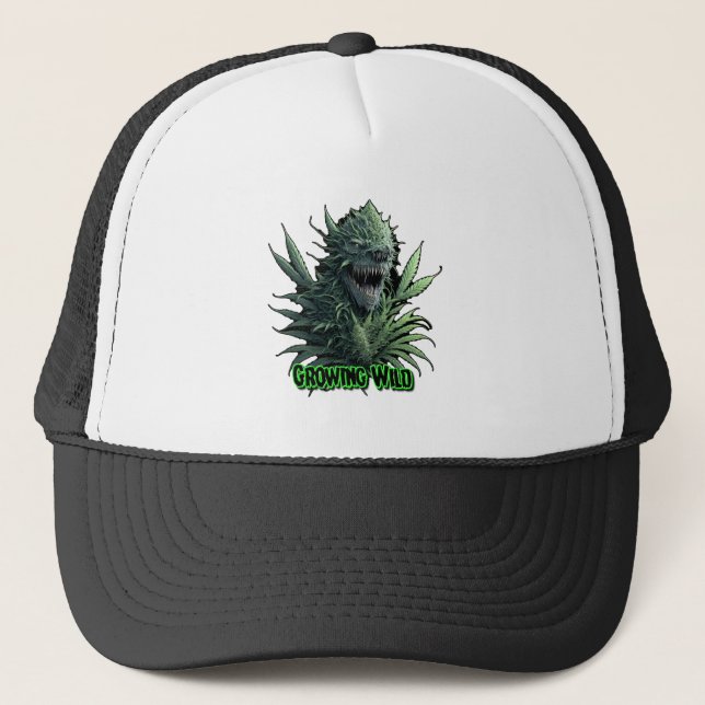 coole Unkraut-Pflanze für den Druck "Growing Wild" Truckerkappe (Vorderseite)