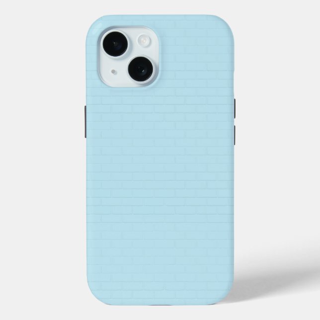 Coole urbane Serenity Light Blue Bricks Wandmuster Case-Mate iPhone Hülle (Rückseite)