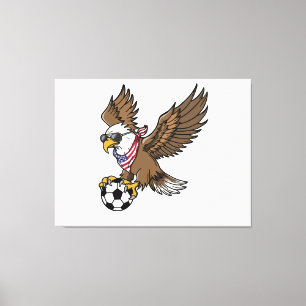 Coole USA-Fußball-Adler-Sonnenbrille Vintage Patri Leinwanddruck