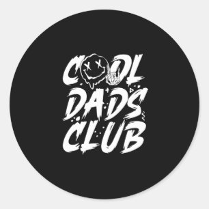 Coole Väter Club Retro Groovy Vater Runder Aufkleber