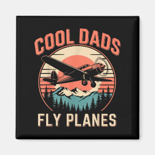 Coole Väter fliegen Flugzeuge Lustiges Grundstück Magnet